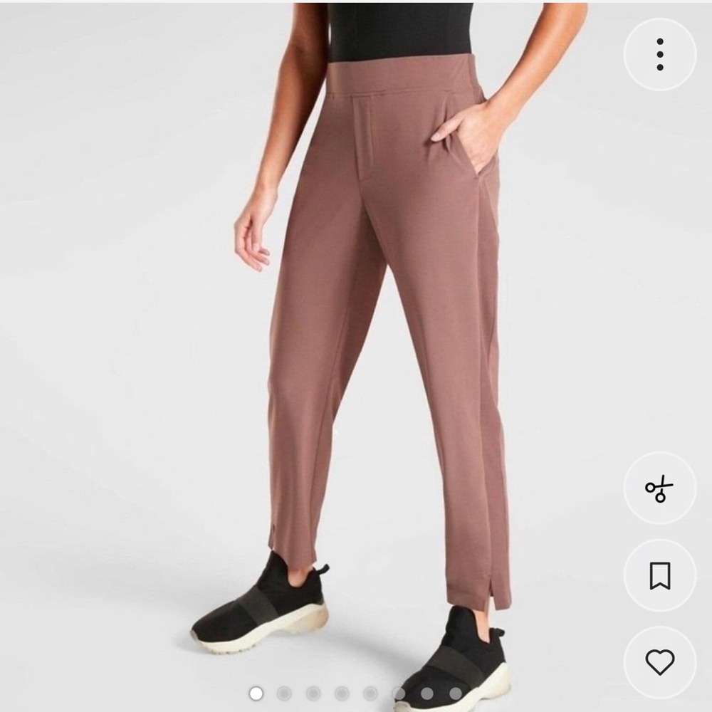 Athleta Brooklyn Ankle Pant in Mineral Brown Size 14 NWOT